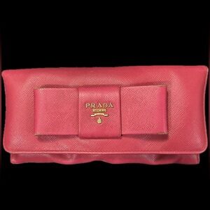 PRADA Wallet Pink Safiano Leather Authentic preloved inside clean exterior wear